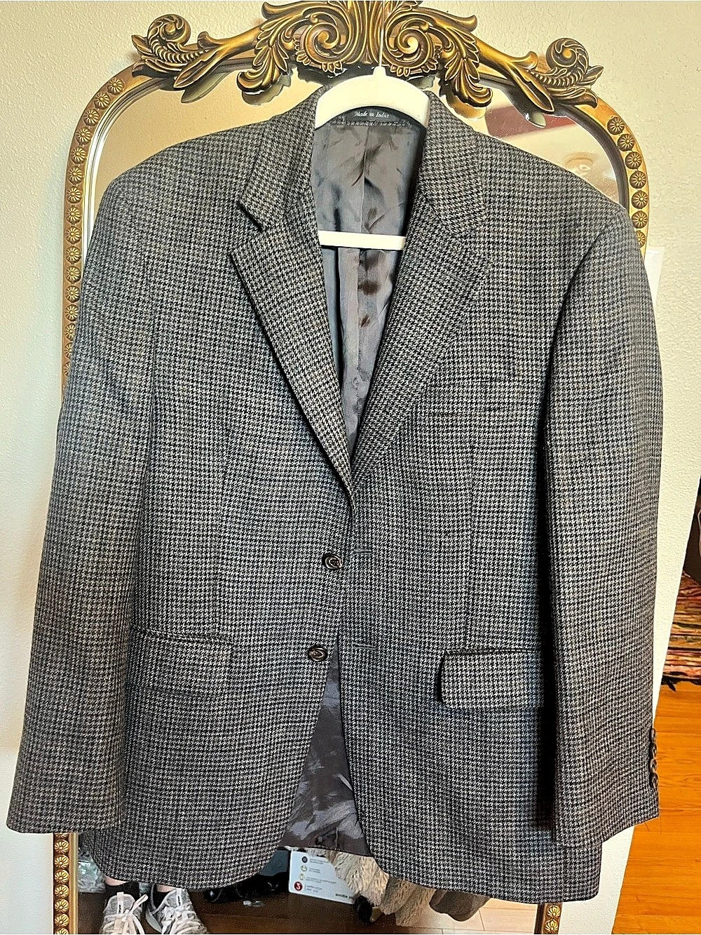 Lauren Ralph Lauren Men's Houndstooth Wool Sport Coat Size 38 S